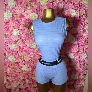 Champion Sky Blue Sleeveless Set